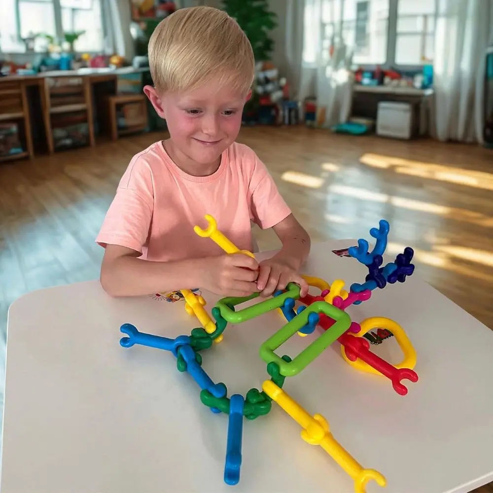 STEM Learning Construction Kit for Kids 80-Piece - Durable, Colorful Building Blocks for Ages 2-7