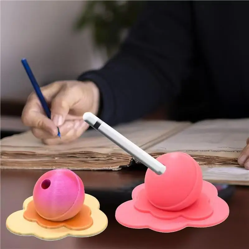 3D Printed Lollipop Shaped Pen Holder Creative Pen Clip Desk Stationery Organizer Cute Decorative Pencil Stand For Office Home