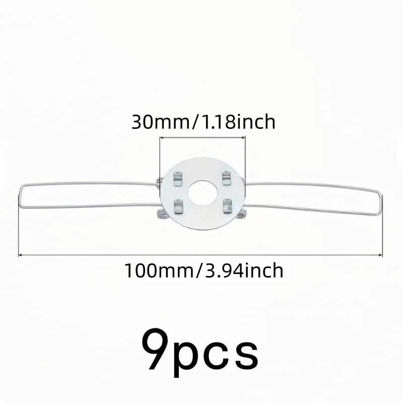 9 pcs 100mm Lampshade Holder Clips for Lampshade Installation, Secure Clamping Force, Easy Snap-On Install