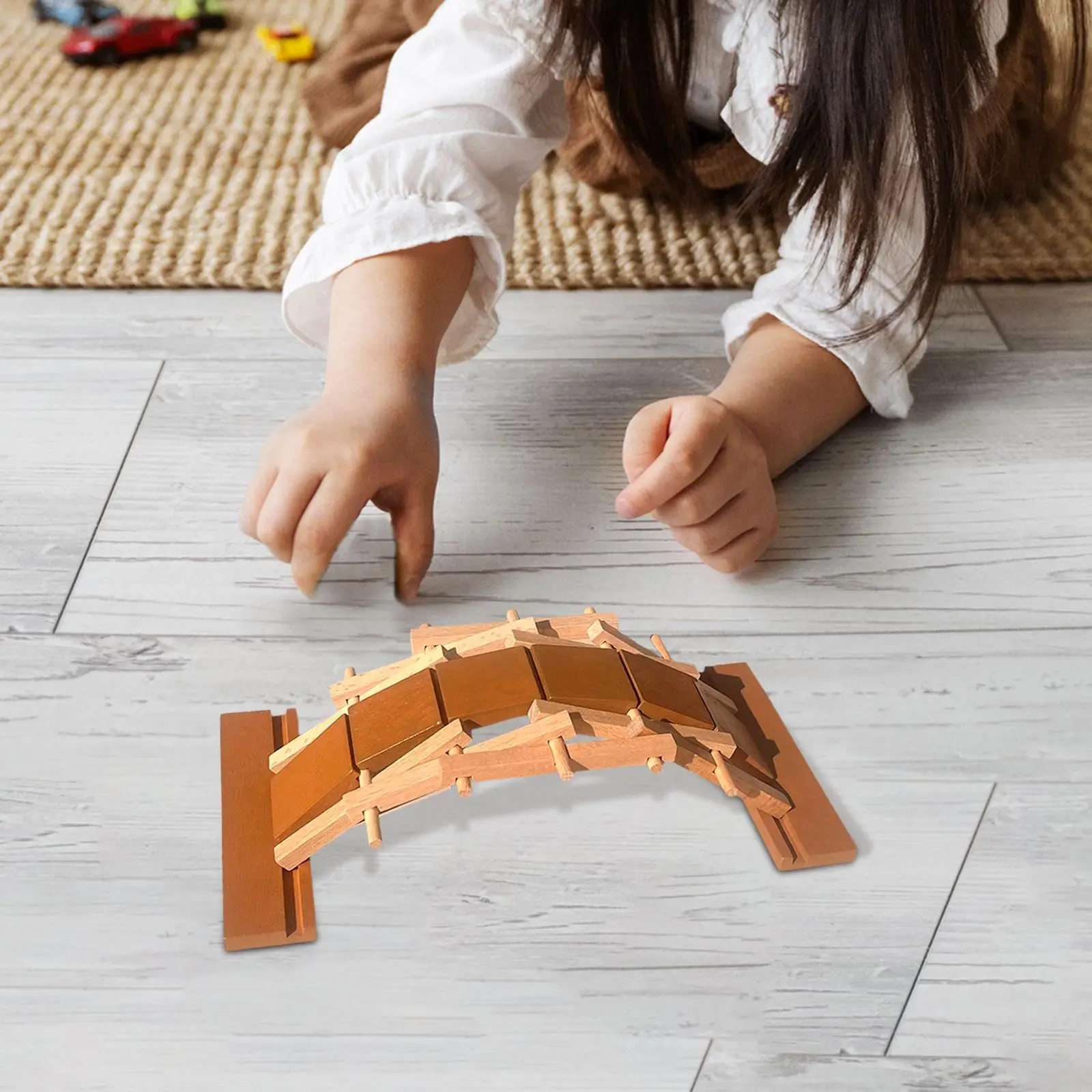 

Wooden Educational Arch Bridge Toy Collectibles Handmade DIY Wooden Toy for Kids Adults Children Woodworking Boys Girls School