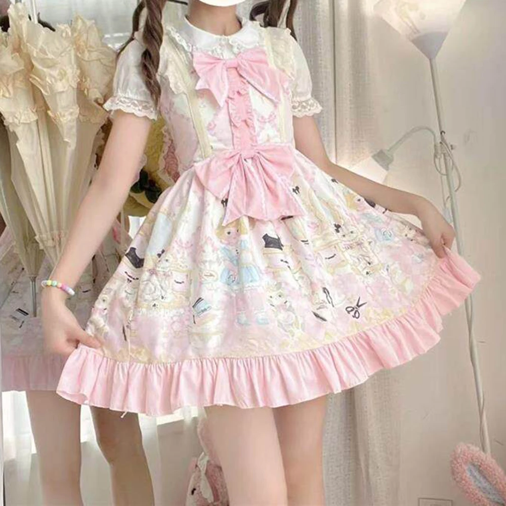 

Spring Festival Welfare [Meow Meow Paradise] Meow Star Sauce~ Original Design Lolita Cute jsk Suspender Dress Women