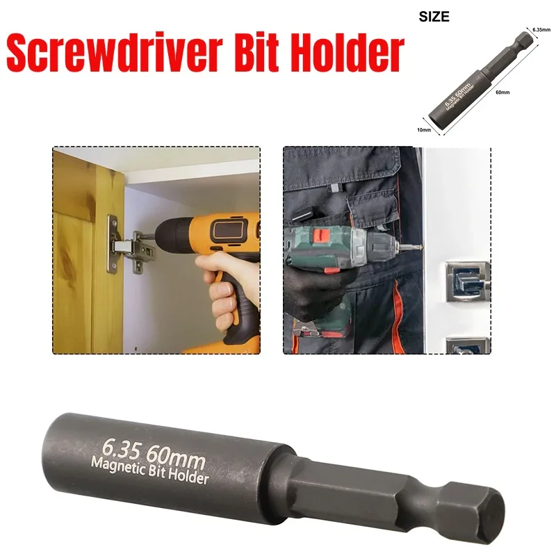 5/2/1pcs Bit Holder Magnetic Screwdriver Tips Extension 1/4Inch 60mm Hexagon Shank Set Drill Bit Adapter Hand Tools