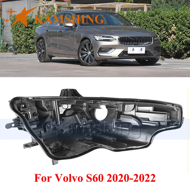 CAPQX Front Headlight Base Cover For Volvo S60 2020-2022 Head Light Back Lid Head Lamp Rear Shell