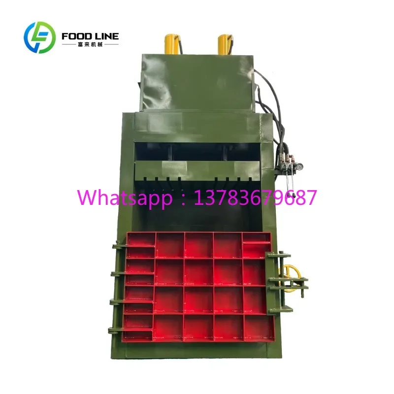 Customized Vertical Hydraulic Baler with All-steel Plates for Baling and Compressing Waste in Factories