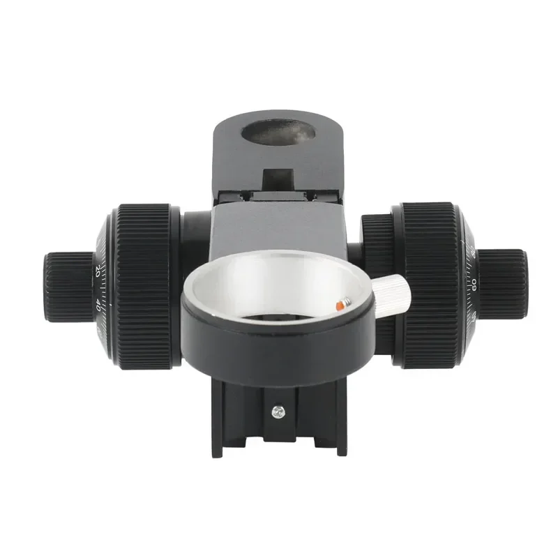 Imagem -02 - Suporte de Microscópio Ajustável de 50 mm de Diâmetro Foco Fino Suporte de Ajuste de Minutos Furo de 25 mm para Lente Monocular Braço de Zoom