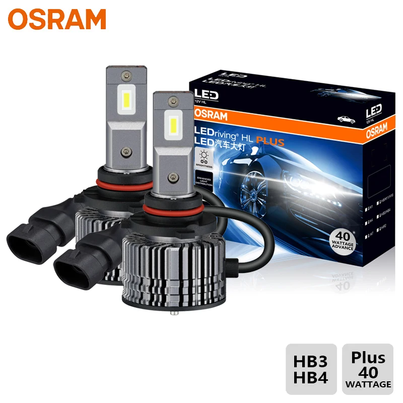 OSRAM LED 9005 9006 HB3 HB4 LEDriving CF PLUS Car Lamps 6000K White 40W 4000LM Bright Original Auto High Low Beam D9005/6CW 2PCS