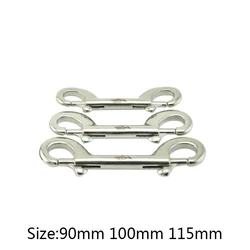 90MM/100mm/115mm Dive stainless steel double head hook diving quick release buckle spring hook buckle BCD safety equipment scuba