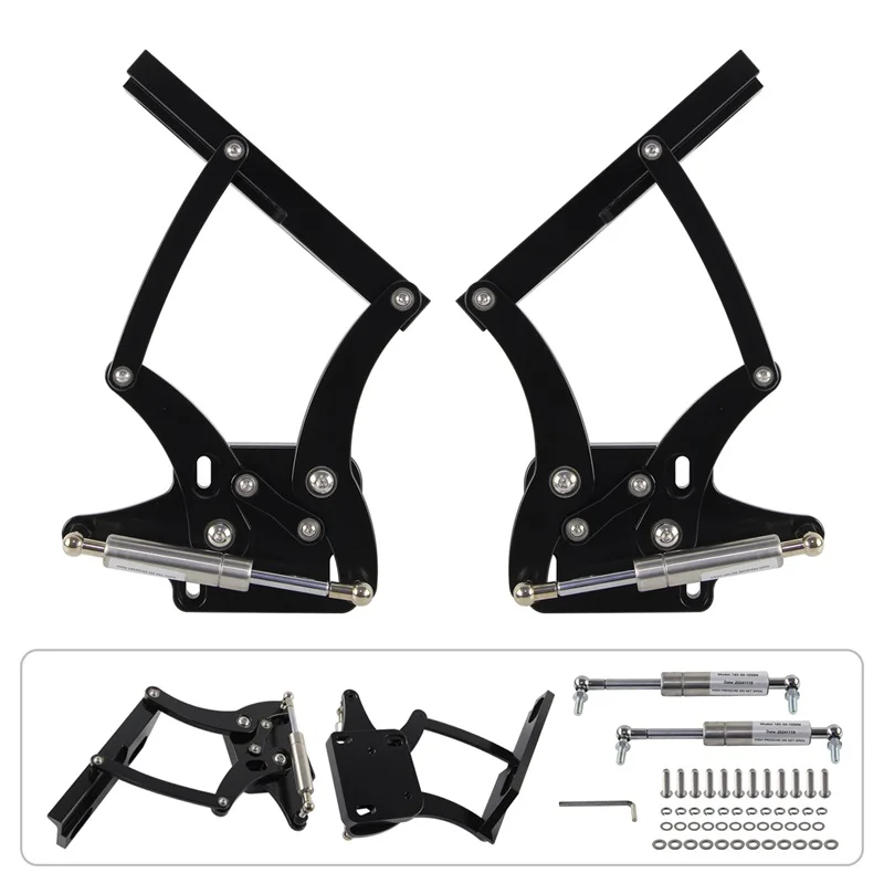 Kit de bisagras de capó para Ford Mustang 1967-1969 - Izquierda y Derecha, para modelos Base, Convertible, Fastback, Hardtop de 2 puertas, Boss 302 429; GT-350/550