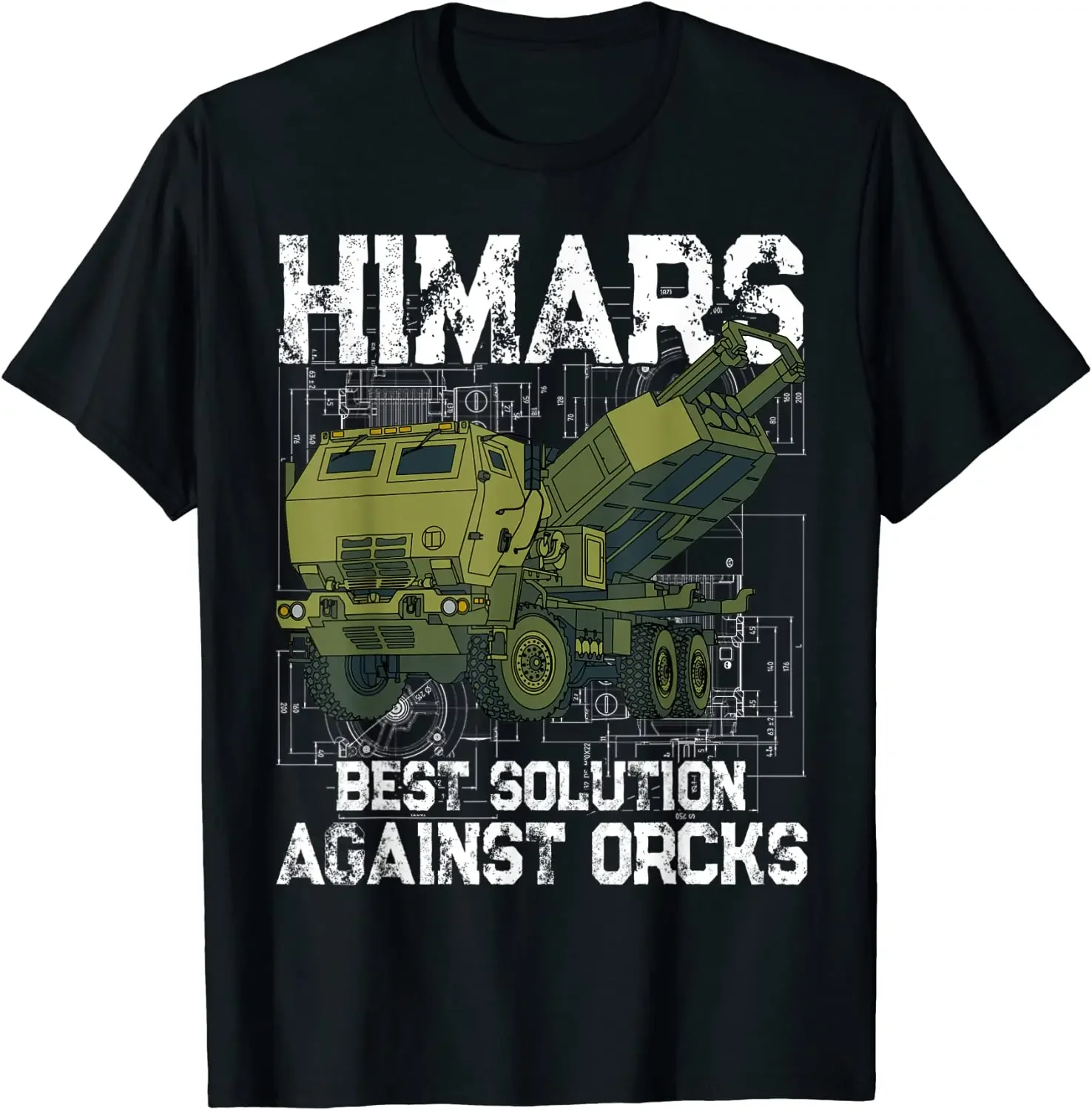 Short Sleeve Casual Cotton O-Neck Summer T Shirt Himars Best Solution Against Orcks  Army Men T-Shirt clothing harajuku