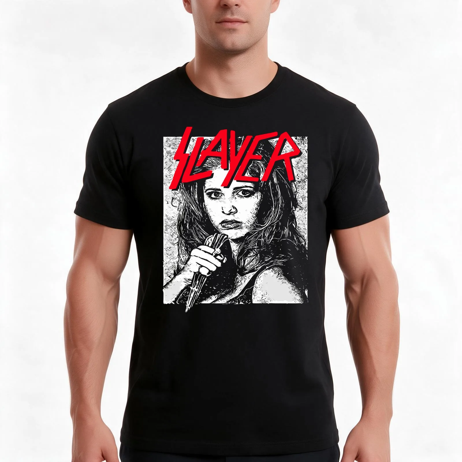 Buffy Vampire Metal Mashup Men T Shirt t shirt man luxury