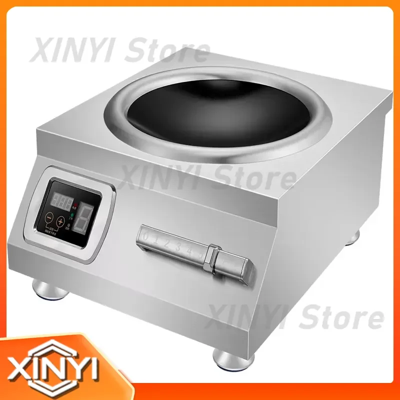 for Commercial 5000W Electric Stove 380V Kitchen Appliances Concave Cooker for Restaurant Stainless Steel Induction Cooker