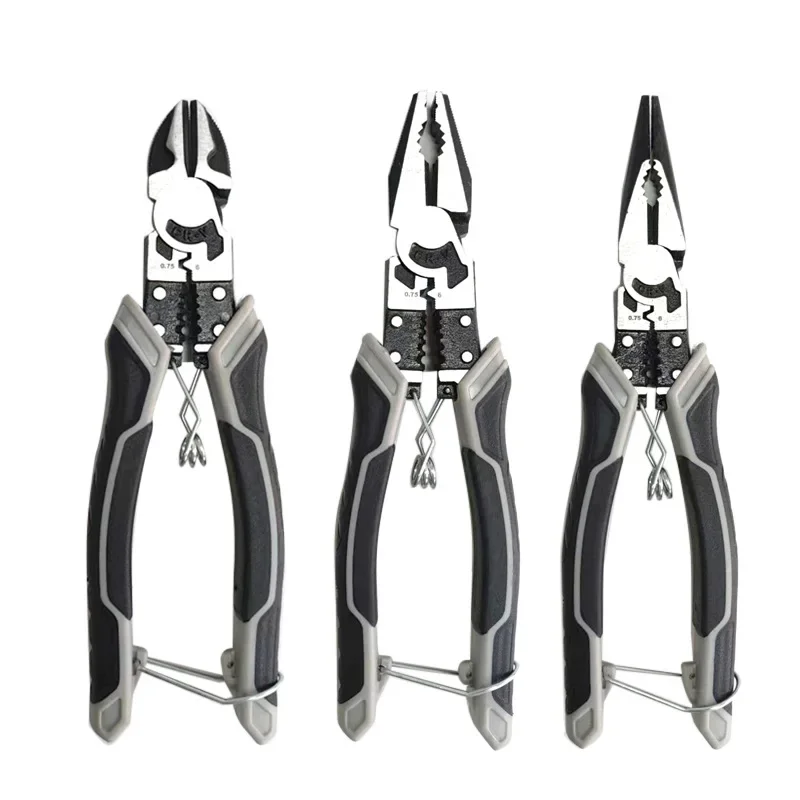 

BIESUO Multi-function Wire Cutters Industrial Labor-saving Needle Nose Pliers Diagonal Pliers Electrical Labor-saving Strippers