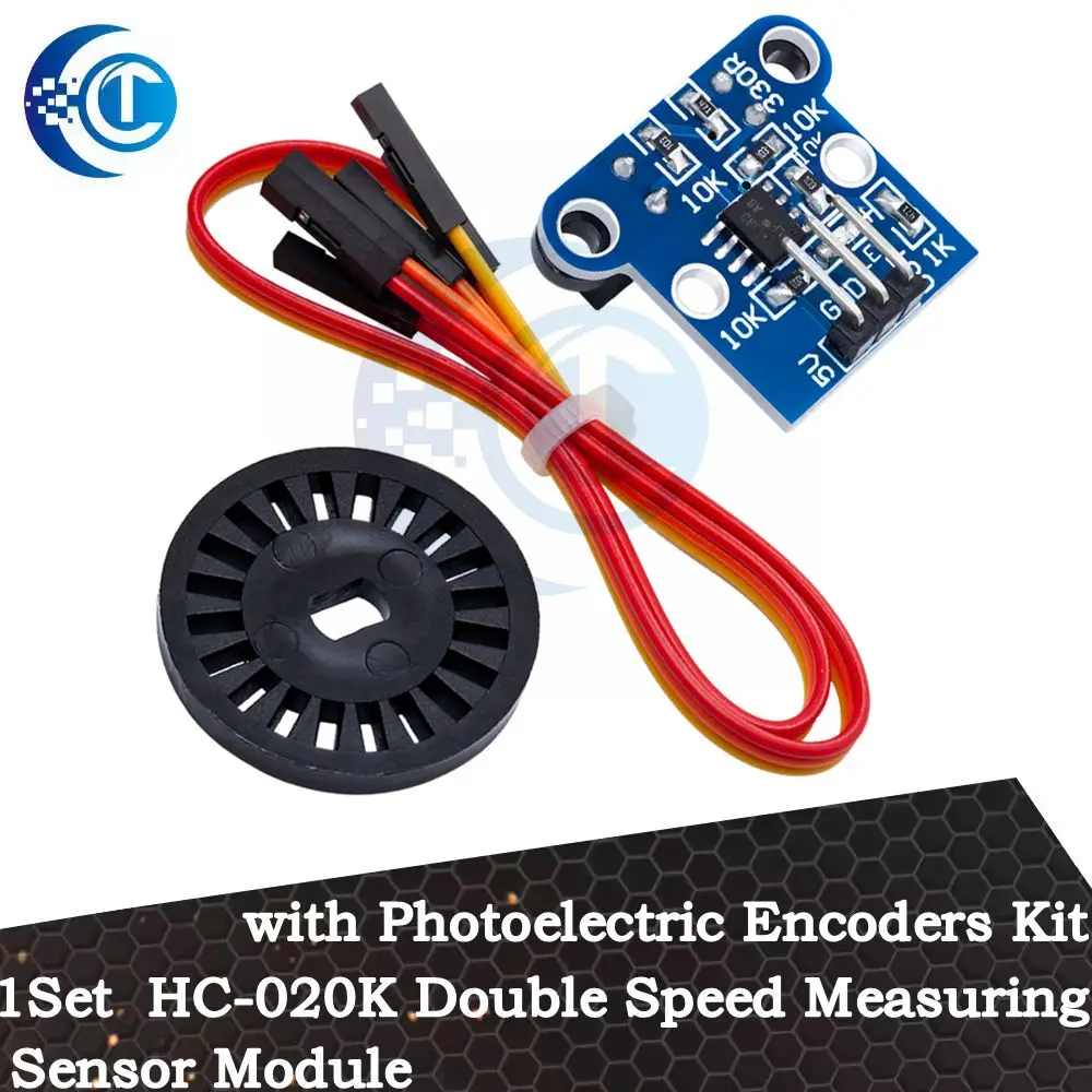 

1set HC - 020K Double Speed Measuring Sensor Module with Photoelectric Encoders Kit top for Arduino