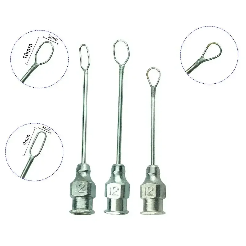 Cánula de infusión de bucle de lente, instrumentos oftálmicos de acero inoxidable