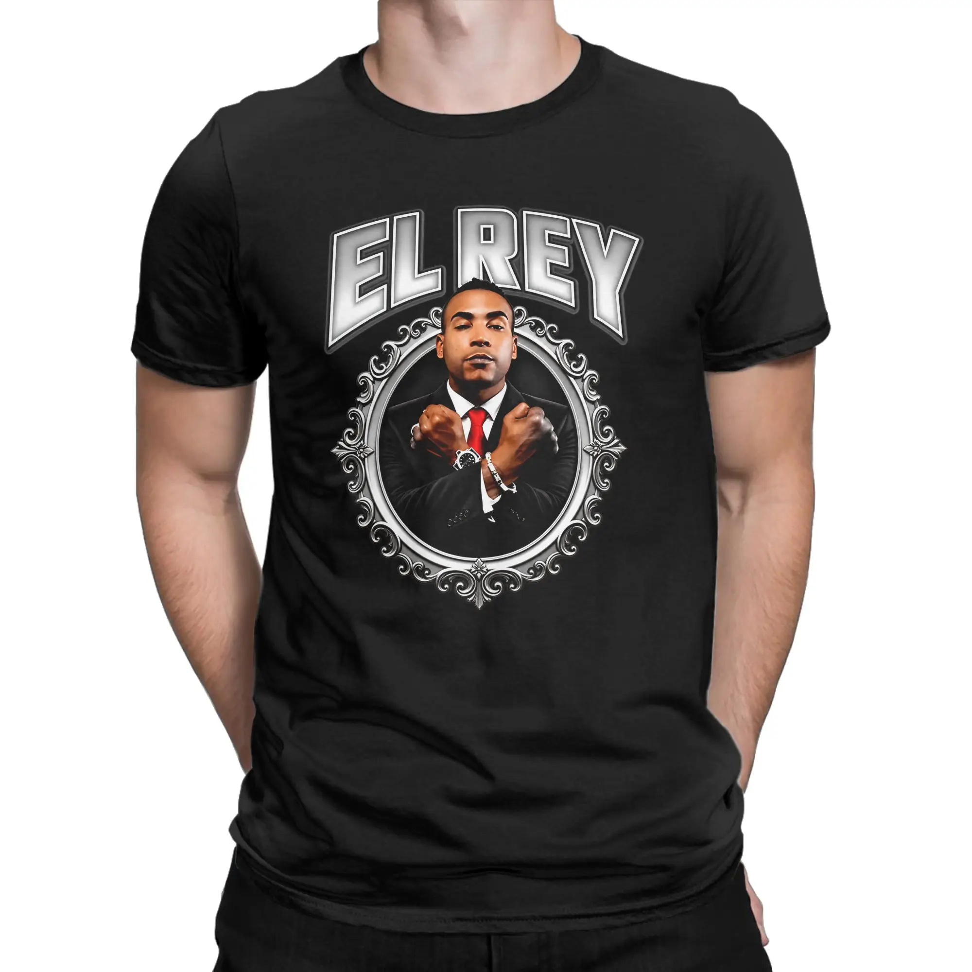 Men Rapper Don Omar El Rey  T-Shirts 100 Cotton Tees Summer Y2K Casual Short Sleeve T-Shirt Crew Neck Trendy Cool Pattern Tshirt