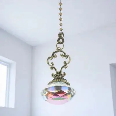 

s Ceiling Fan Chain Light Pull Cord Lamp Switch Extension Crystal Knob Vintage Decorative Table Lamps Night Lights