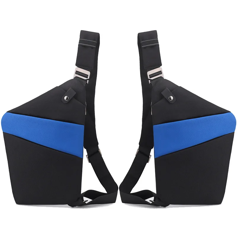 حقيبة صدر للرجال من النايلون مقاومة للماء بكتف واحد ومضادة للسرقة واليسار واليمين للتنقل ذات سعة كبيرة