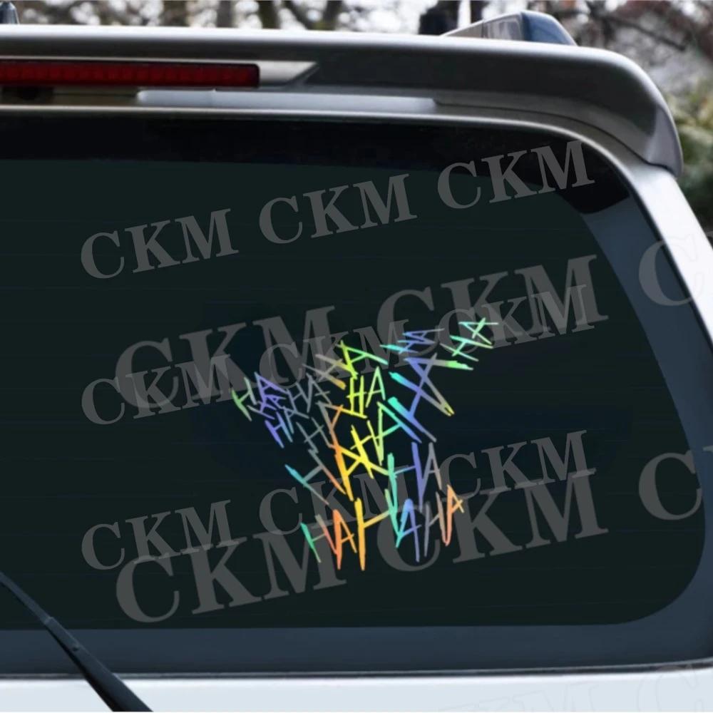 

Hahaha Joker Maniacal Laughter Art Автомобильная наклейка Светоотражающие наклейки для автомобиля Модификации декора Бампер автомобиля Шлем Наклейка на тело