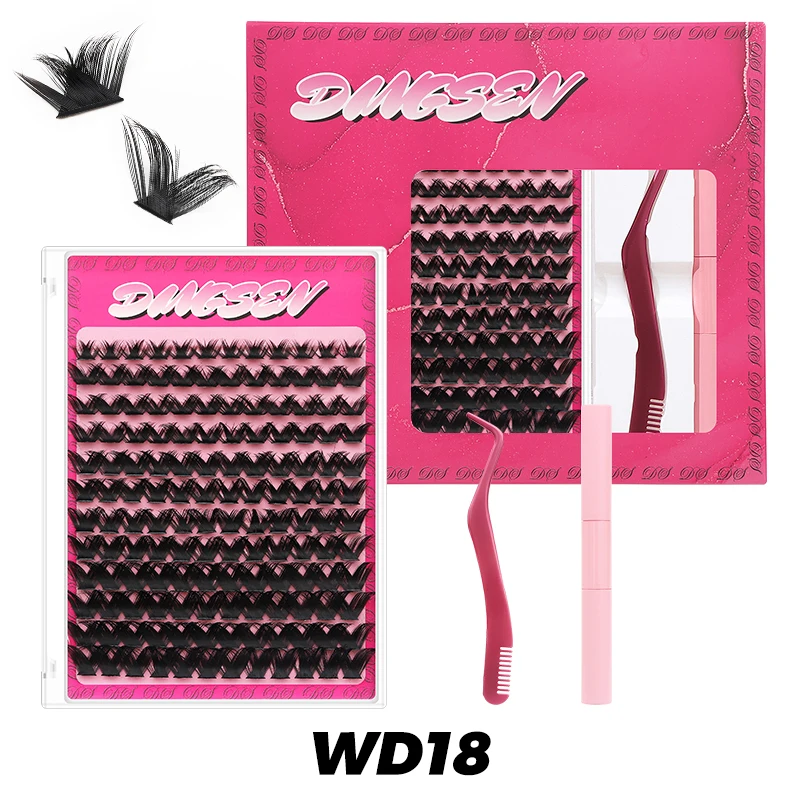 DINGSEN Wimpernverlängerungsset, DIY Make-up, Wimpern, individuelles Wimpern-Set, Bindung und Dichtungsset, Cluster-Wimpernverlängerung, Schönheitswerkzeuge – Detail 14