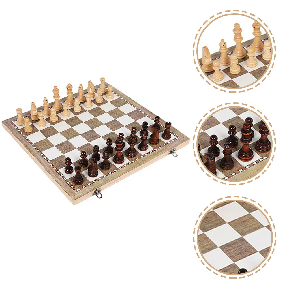 

Набор деревянных международных шахмат с раскладной доской, премиум-класса, легкий, портативный, развивающий шахматный набор для взрослых и детей