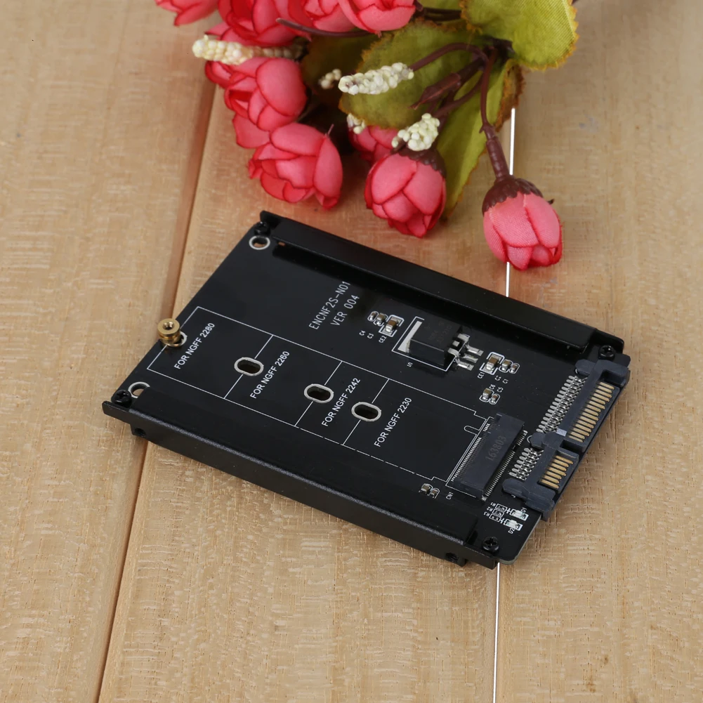 NEW Metal Case B+M Socket 2 M.2 NGFF (SATA) SSD to 2.5 SATA Adapter for 2230/2242/2260/2280mm M2 NGFF SSD Solid State Hard Drive