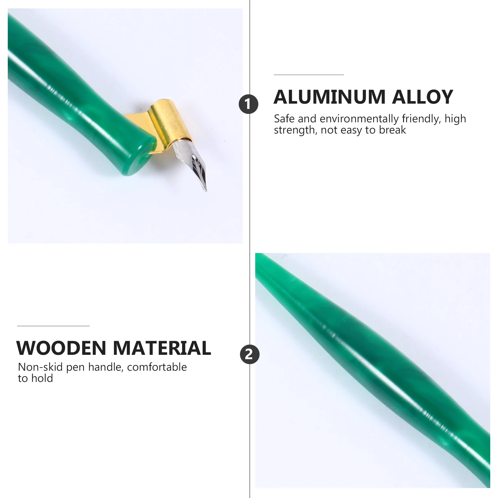 

1Set Vintage Dip Pen Set 6 Replaceable Nibs Wear Resistant Calligraphy Pen Kit Practice Writing English Calligraphy Set