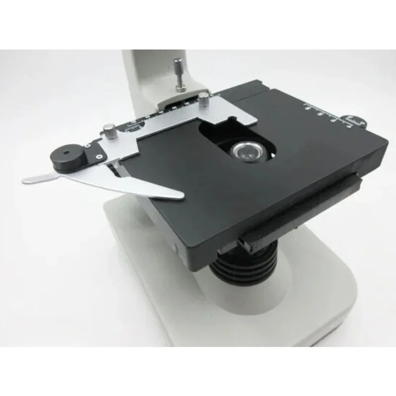 1PC Biological Microscope Double-layer Mechanical Stage Mobile Platform Specimen Presser Holder Slides Clips Accessories Parts - view 6
