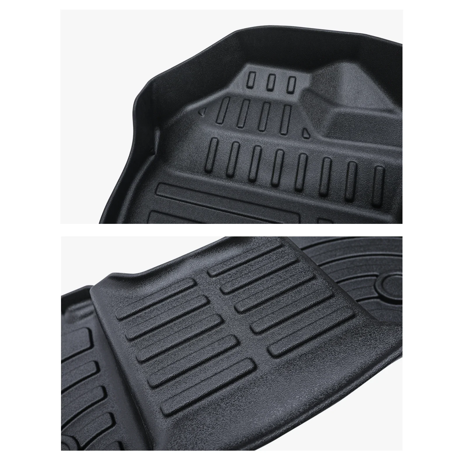 Rubber Car Floor Mats for Ford Ranger Next Gen 2022 2023 Double Cabin All Models 3D edge design Front & Rear set Foot Pads