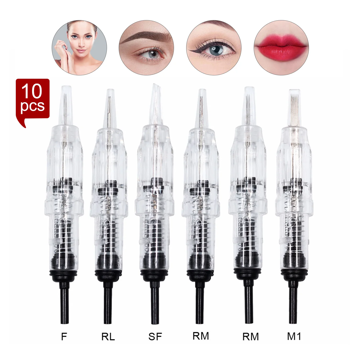 Sterilisiert Permanent Make-Up Patronen Tattoo Nadeln Cartridge Permanent Make-Up Nadeln Augenbraue Tattoo Patronen