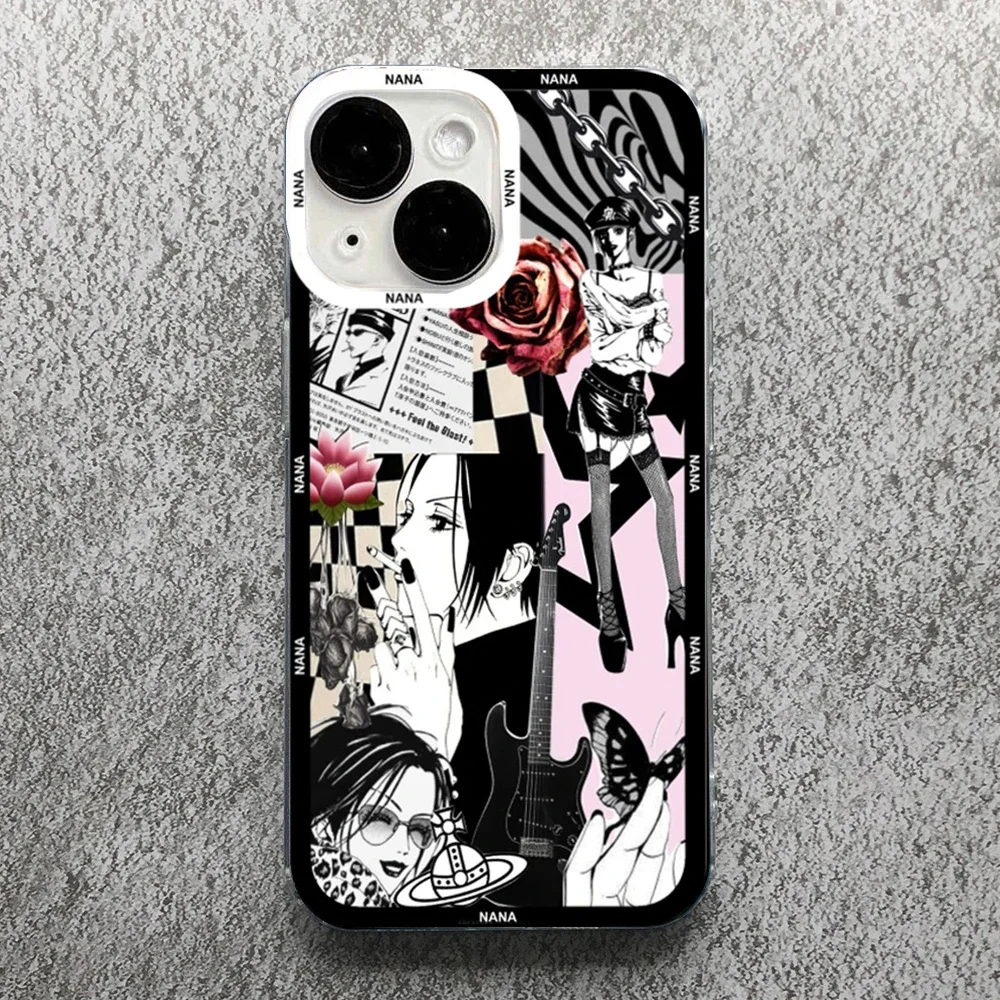 Cartoon Anime Oosaki Nana Phone Case for iPhone 15 14 13 12 11 Pro Max Mini X XS XR SE 7 8 Plus Couple Cover for iPhone 11 Cases