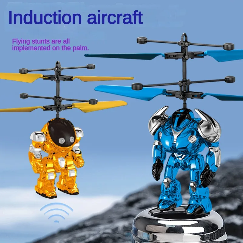 Intelligent Sensing Aircraft Mech Warrior Flying Robot Luminescent Suspension Gesture Sensing Flying Ball