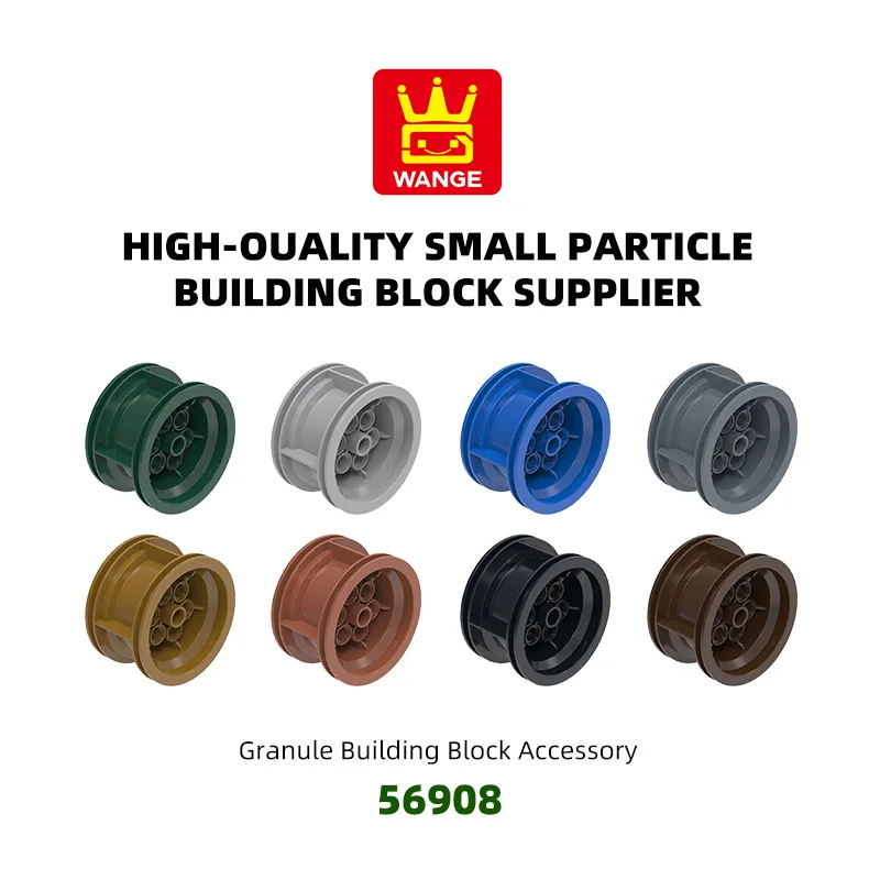 WANGE 6Pcs/Lot 0 56×28 wheel hub Block Moc Color Accessories Compatible with Brick DIY Children's educational Toy Assembly  Box