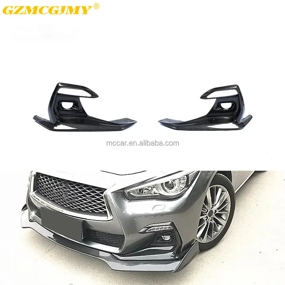 

High quality Q50S bumper fog light decoration for Infiniti Q50S carbon fiber fog light frame