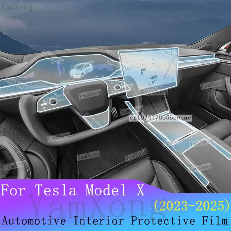 

For Tesla Model X Interior Film Kit Navigation screen Anti-Scratch Sticker Center Console Gear Panel Protection Transparent Film