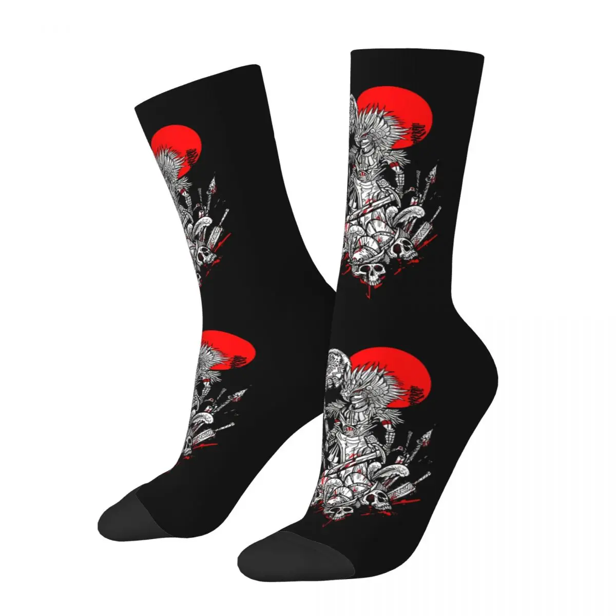 Mexican Warrior Eagle Sun Sock Printed Man Polyester