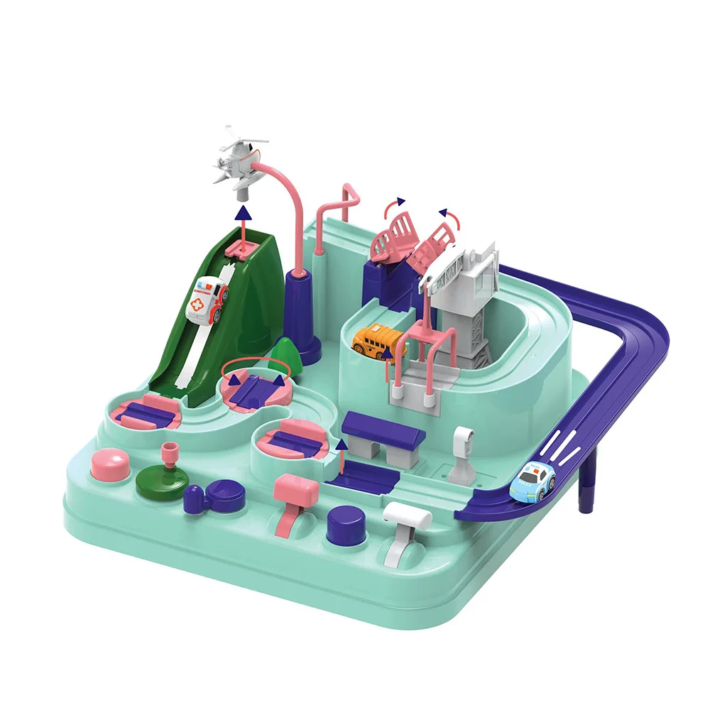 

Hot selling track car, children's exercise, puzzle, adventure, and challenge game toys