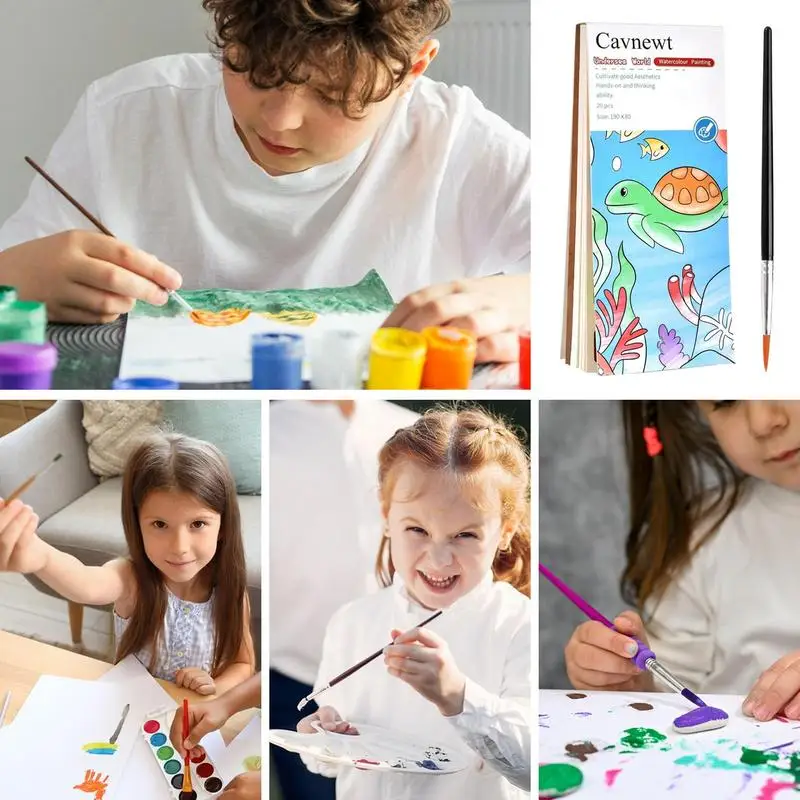 Книжка-раскраска для акварели, детский набор акварельных красок, книжки-раскраски, художественные поделки, блокнот для рисования принцессы, закладки с животными, альбом для рисования