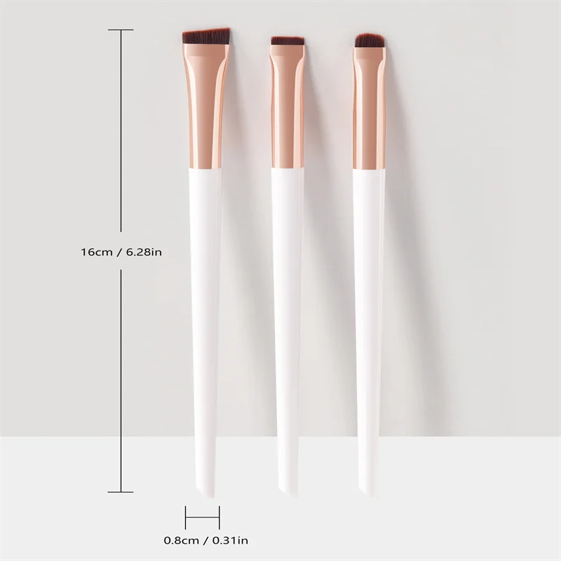Conjunto de pincéis de delineador de ponto afiado, pincel de sobrancelha angular para contorno, lápis ultrafino, ferramenta de coloração de sobrancelha