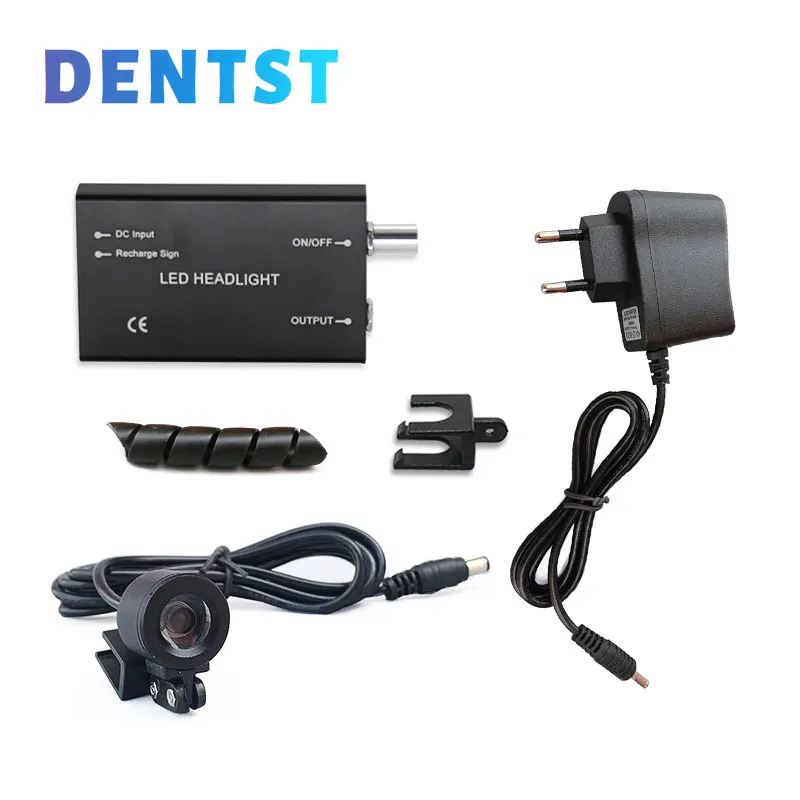 Dental 5W LED Loupe Headlight Rechargeable 15000 Lux Cordless Dentist Surgical Binocular Magnifying Glass Light