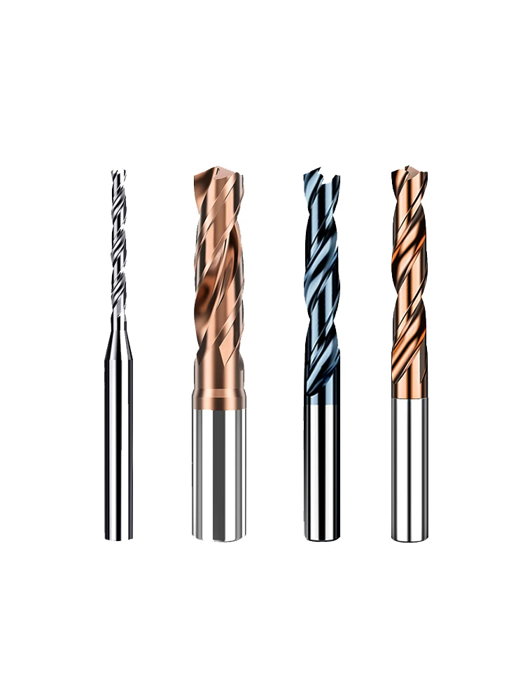 3D external cooled carbide drill bit Non-standard diameter 0.50-4.00mm HRC55/65 solid tungsten steel aluminum/General purpose