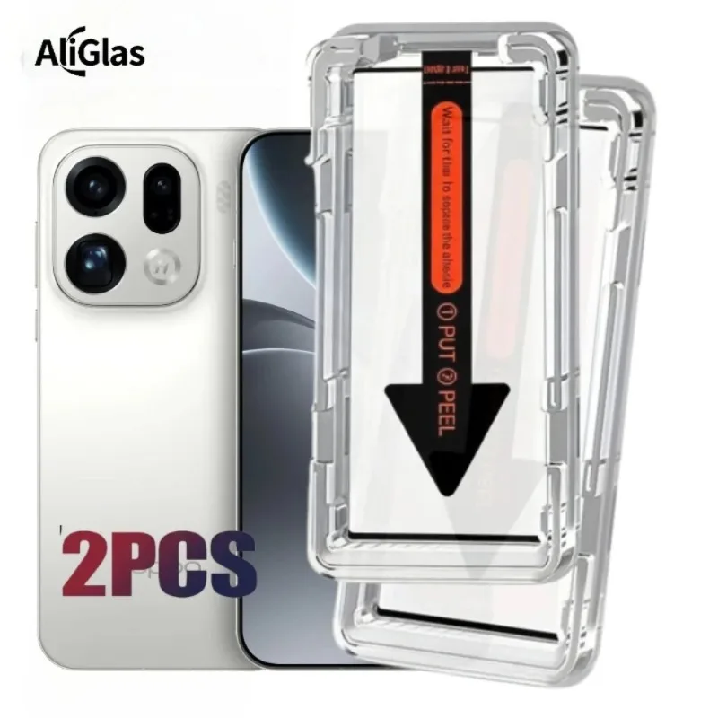2Pcs Tempered Glass Screen Protector for OPPO Find X9 Find X9 pro HD Clarity One Click Easy Install Film For OPPO Find X9 Plus