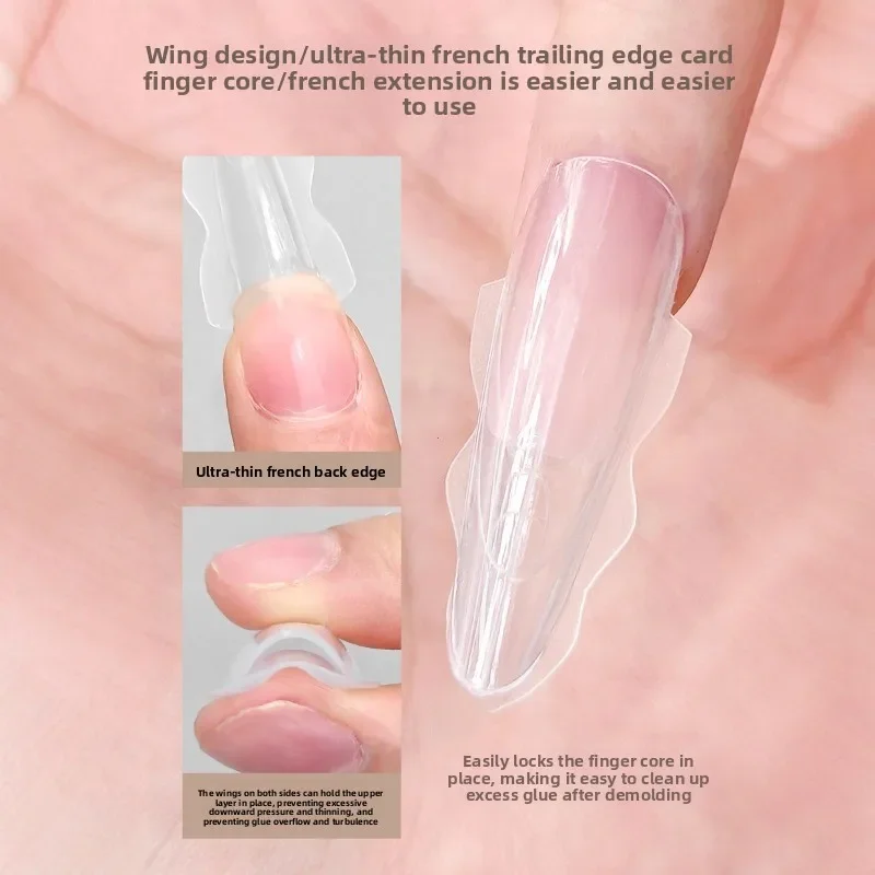 180PCS Sandwich Dual Nagel Form Sarg Mandel Nagel Formen 14Größe Wiederverwendbare Oben Unten Formen Nail art Verlängerung Oben form Unten Form