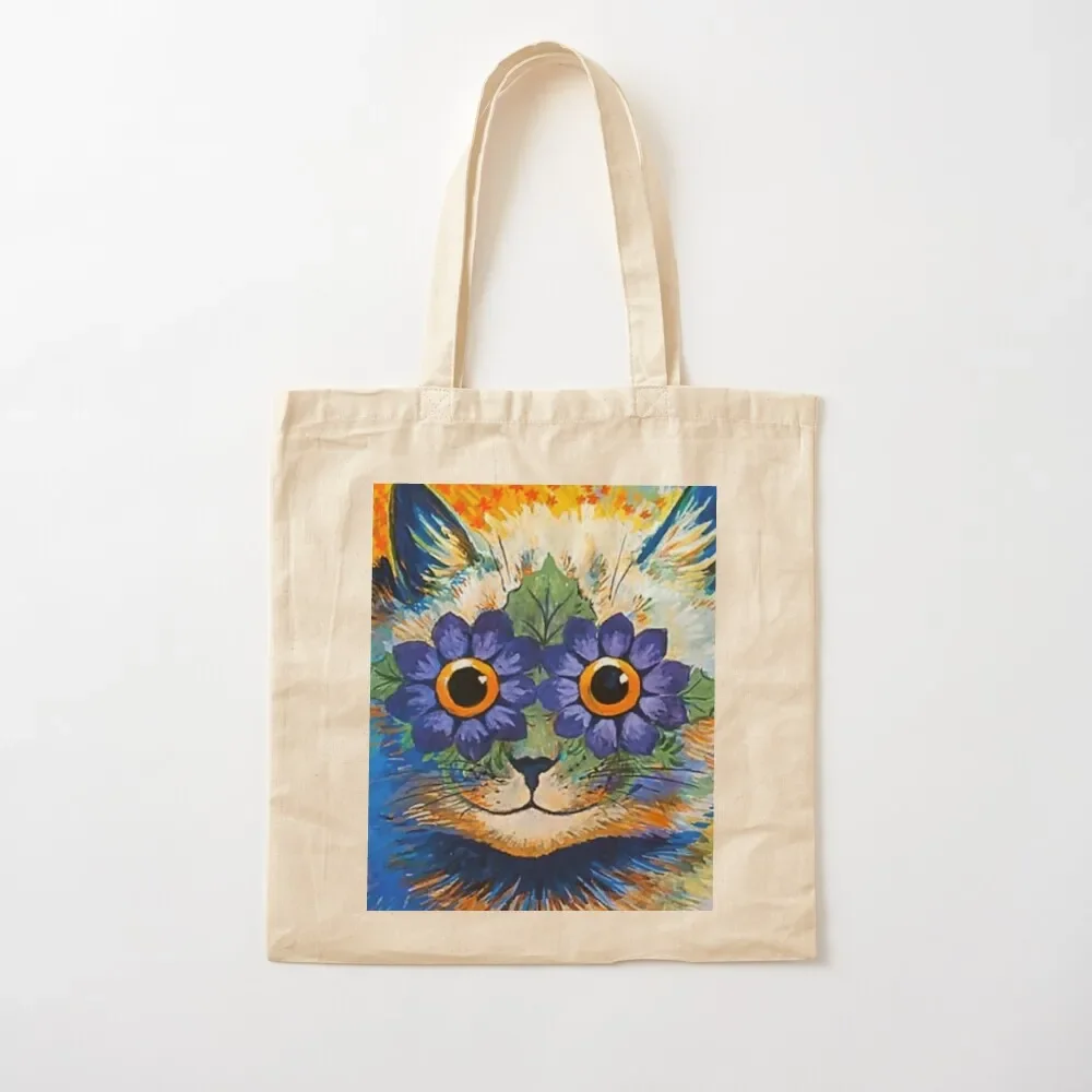 

“Cat With Blue Petals” by Louis Wain Tote Bag Gift bag tote bag women cloth woman