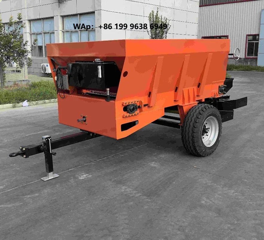 Spreading Manure, Pellet Fertilizer, Lime, Sand Without Clogging Low-Maintenance Dual Spinner Spreader