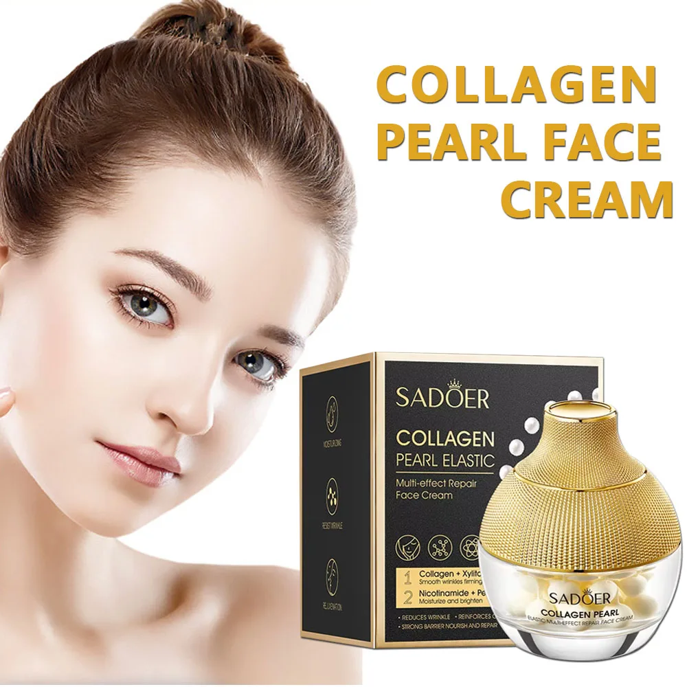 

SADOER Recombinant Collagen Pearl Multi Effect Repairing Антиувлажняющий кислородный крем для лица Красота Уход за кожей