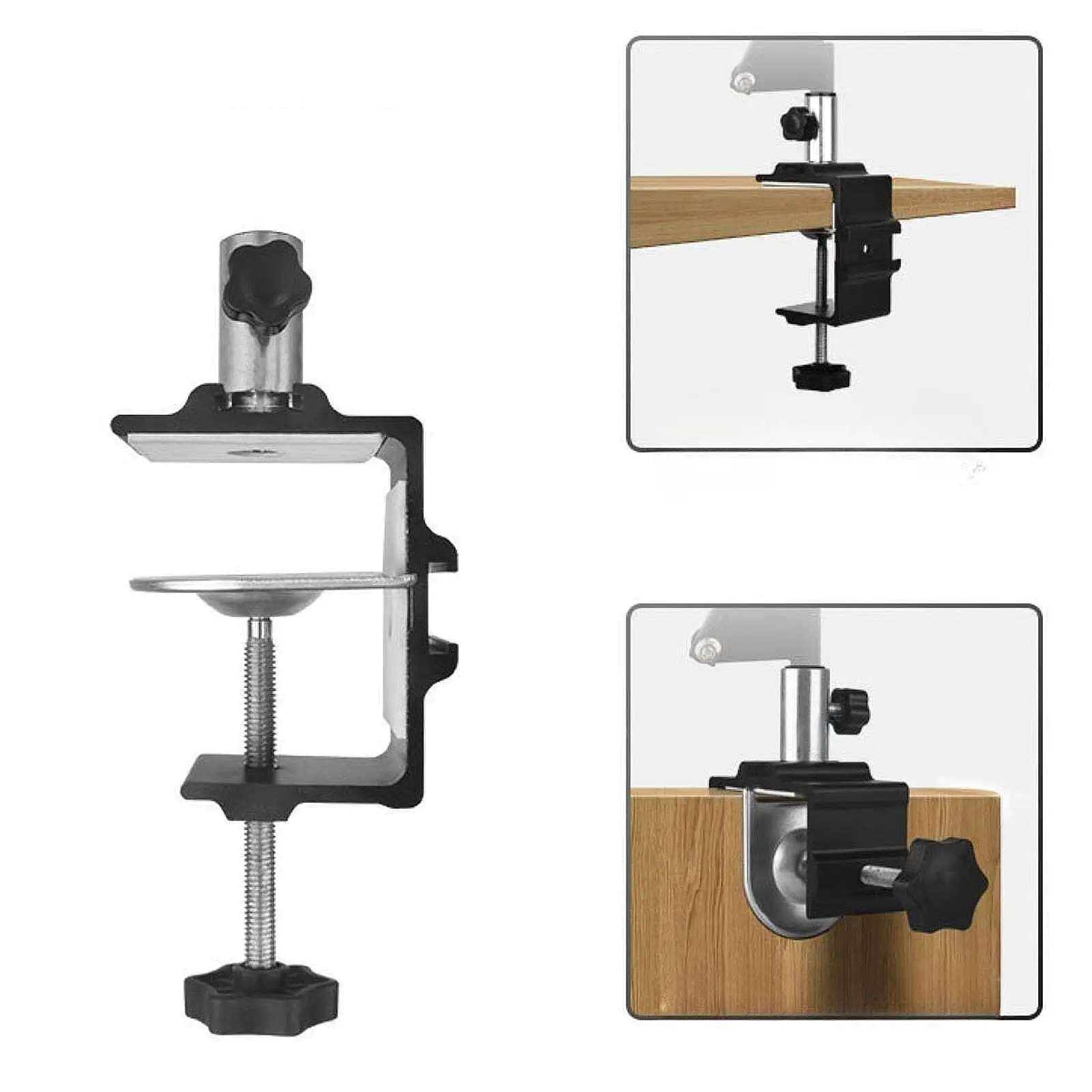 Schreibtischhalterungsklemme aus Metall mit verstellbaren Schrauben, C-Klemme für Mikrofonarm