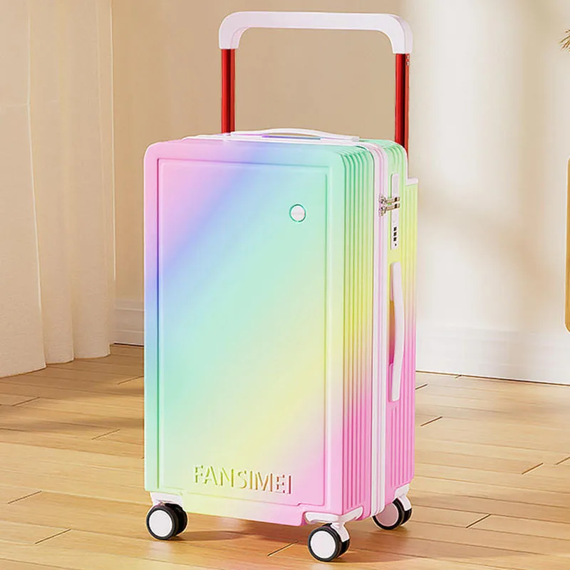 

Wide trolley case new women's large capacity high appearance level gradient solid durable suitcase suitcase