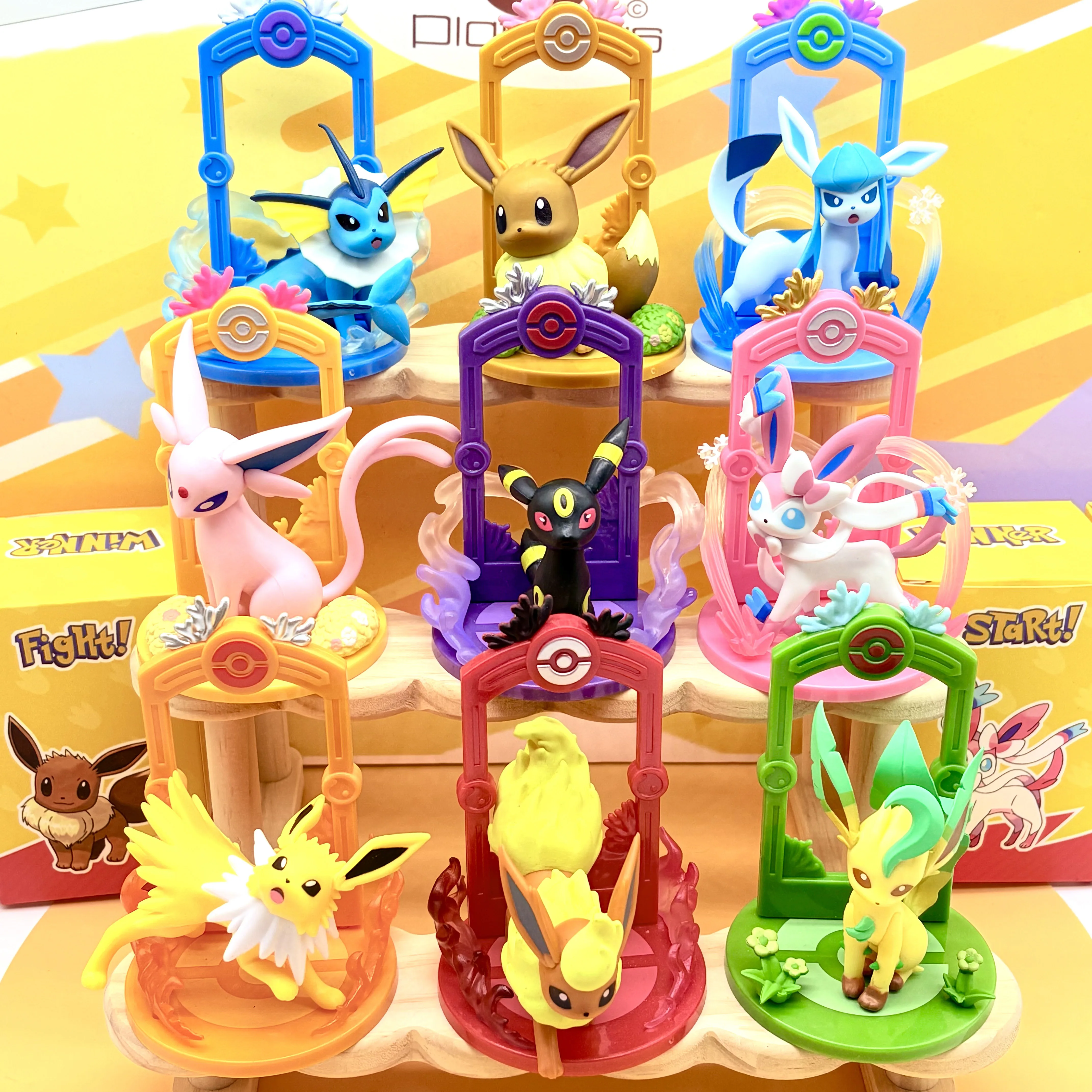 

Hot Pokemon Go Eevee Figures Sylveon Umbreon Espeon Glacia Leafeon Flareon Action Figurines Anime Pvc Model Statue Doll Toy Gift