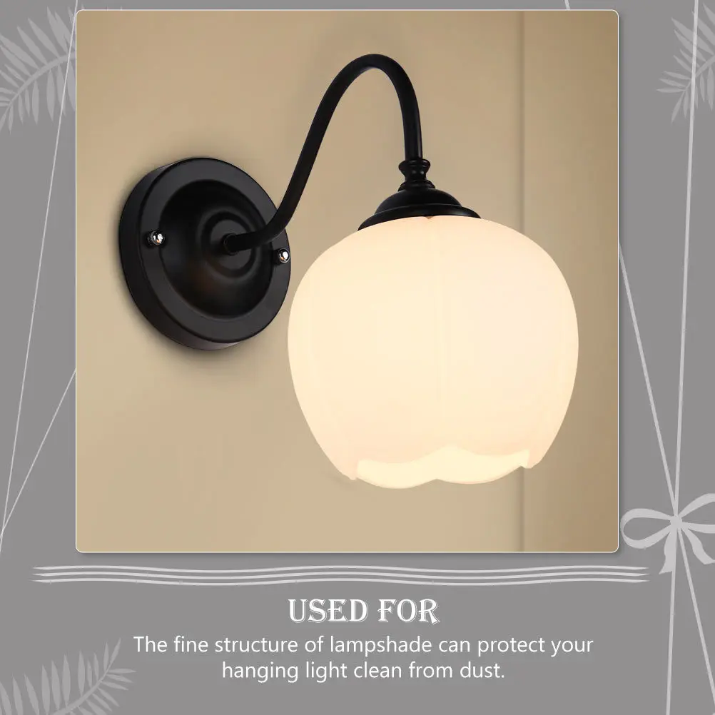 

Premium Frosted Glass Lampshade Long Lasting Pendant Light Cover for Home Decoration Replace Old Broken Shades Simple Design