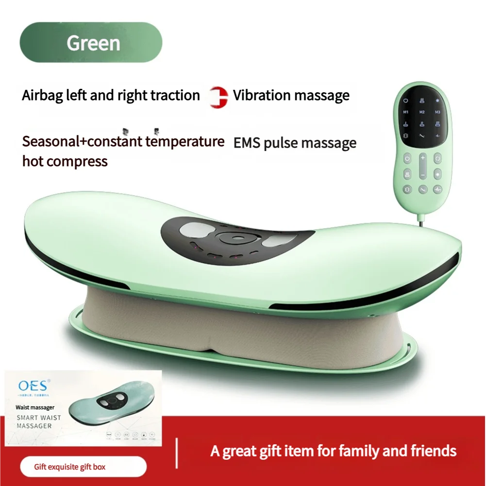 

Lumbar Spine Rechargeable Massager Instrument Hot Vibration Pillow Massage for Home